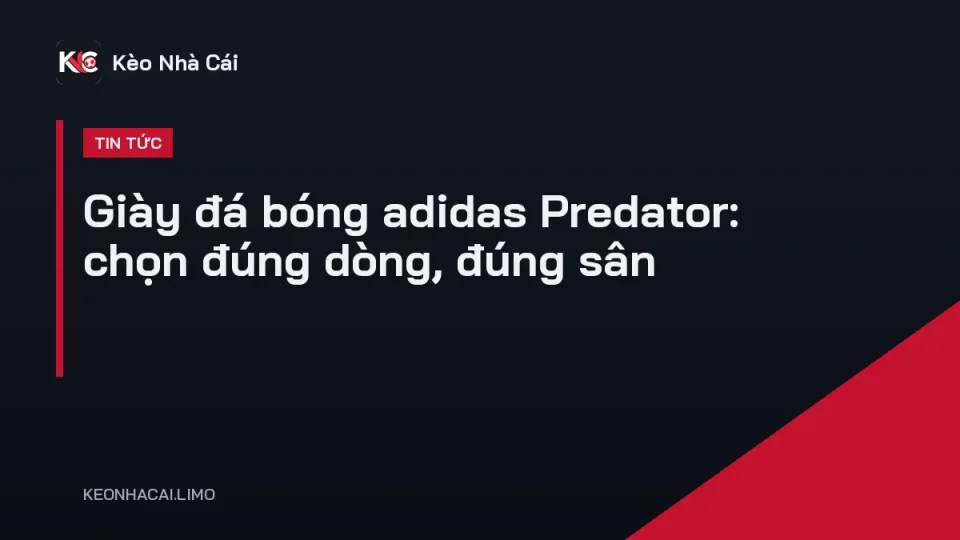 Đôi giày đá bóng adidas Predator đặt trên sân cỏ nhân tạo
