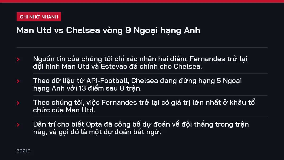 Ghi nhớ nhanh Man Utd vs Chelsea vòng 9 Ngoại hạng Anh, 4 điểm quan trọng