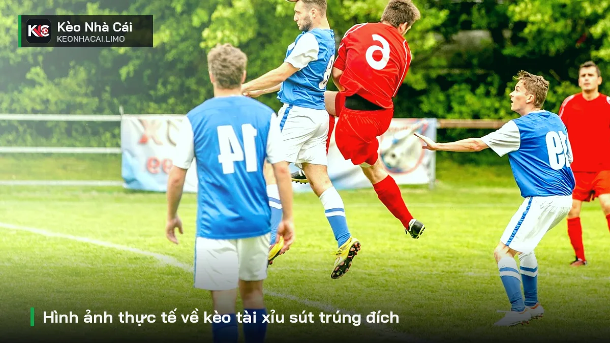 Hình ảnh thực tế về kèo tài xỉu sút trúng đích