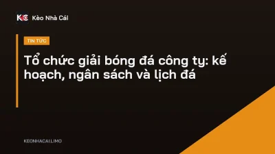 Tổ chức giải bóng đá công ty: kế hoạch, ngân sách và lịch đá