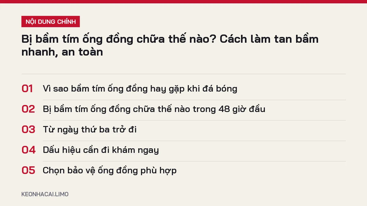 Tóm tắt nội dung bị bầm tím ống đồng chữa thế nào, 5 ý chính cần biết