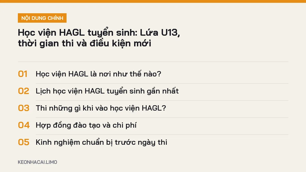 Tóm tắt nội dung học viện hagl tuyển sinh, 5 ý chính cần biết