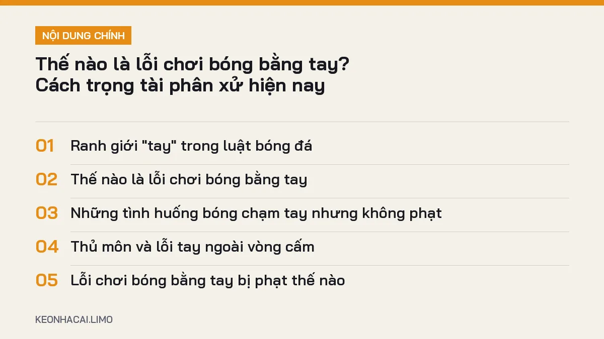 Tóm tắt nội dung thế nào là lỗi chơi bóng bằng tay, 5 ý chính cần biết