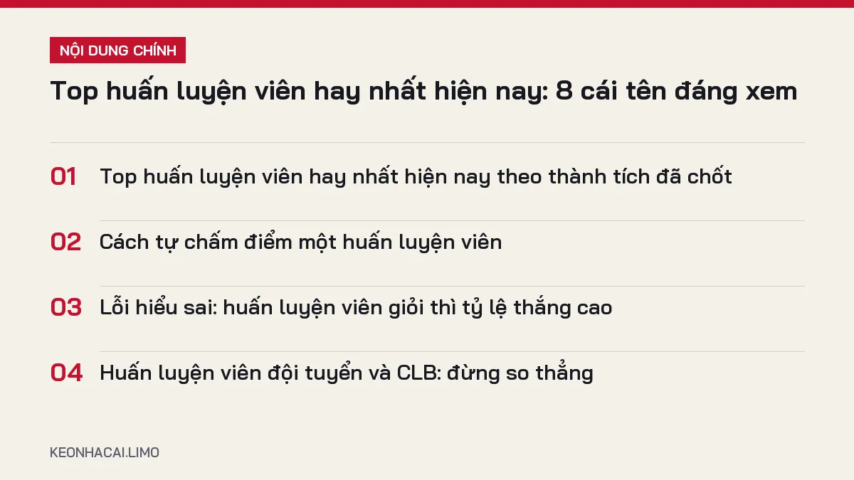 Tóm tắt nội dung top huấn luyện viên hay nhất hiện nay, 4 ý chính cần biết